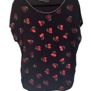Vanilla sugar Cherry Print Women's Top